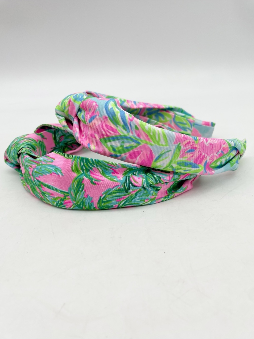 Lilly Pink and Green Tropical Headbands